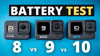 GoPro 10 Battery Life Test and Overheating vs GoPro 9 vs GoPro 8 [upl. by Avot]