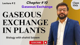 Gaseous exchange in plants  Class 10 Biology  Chapter  10  By Shahid saleem [upl. by Lalage]