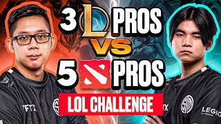 Can 5 DOTA Pros Beat 3 League Pros in League Of Legends  TSM League Vs DOTA 2 [upl. by Atoiyanap]