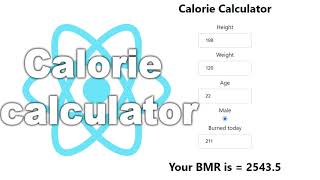 Creating a Calorie Calculator with React using Hooks [upl. by Xed]