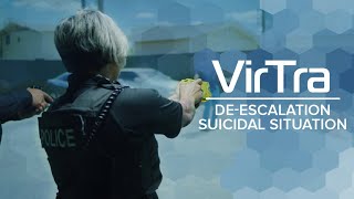 Law Enforcement Training with Simulation Scenarios – VirTra Suicidal Man with TASER [upl. by Fran148]