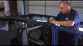 MUST SEE NEW How to Install your Soft Top 2011 2012 2013 2014 Jeep Wrangler JK Dual Top [upl. by Atnamas]