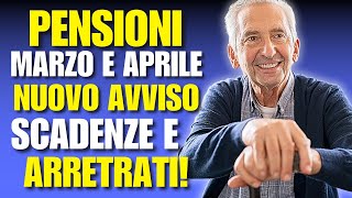 PENSIONI MARZO PAGAMENTINOVITA APRILESCADENZEARRETRATI [upl. by Alegnave549]