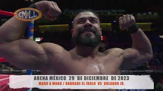 CMLL  MANO A MANO  ANDRADE EL ÍDOLO VS VOLADOR JR  ARENA MÉXICO  291223 [upl. by Sewellyn212]