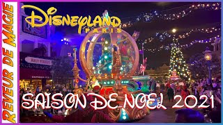 Fantastique Saison de Noël 2021 Disneyland Paris Parade MeerchDécoration PersonnagesSpectacles [upl. by Alekat]