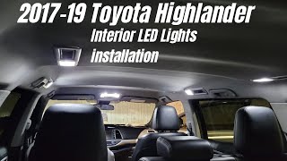 20172019 Toyota Highlander interior LED light installation [upl. by Eikceb]