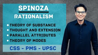 Spinoza  Rationalism  Theory of Substance  Modes  Lectures by Waqas Aziz [upl. by Madelene]