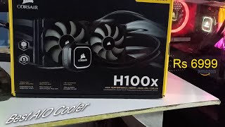 corsair hydro h100x aio cooler installation in ryzen pc [upl. by Osnofledi]