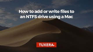 How to add or write files to an NTFS drive using a Mac [upl. by Lepine]