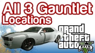 Grand Theft Auto 5 GTAV  All 3 Gauntlet Locations  Pillbox Hill Rockford Hills and Mission Row [upl. by Brig]