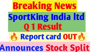 SportKing India quater 1 2025 result out 💥SportKing India share latest news trending stockmarket [upl. by Ayamahs]