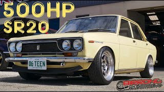 500hp SR20T Datsun 1600 06TEEN [upl. by Elleinad]