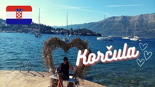 Korcula Chorwacja I 2022 I Spacer Stare Miasto  Port 9  Dominče Vlog11 [upl. by Anihsat]