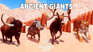 Long Horned Bison Stag Moose Desert Warthog Kamchatka Brown Bear China Tiger  Planet Zoo Race [upl. by Corabella190]