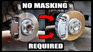 HOW TO PAINT BRAKE CALIPERS WITHOUT REMOVING THEM [upl. by Hpeseoj628]