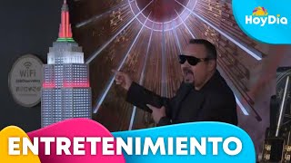 Pepe Aguilar enciende el Empire State con los colores de la bandera mexicana  Hoy Día  Telemundo [upl. by Sivrup]