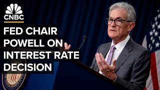 Federal Reserve Chair Powell speaks after Fed lowers interest rates by half point — 9182024 [upl. by Enirehtac]