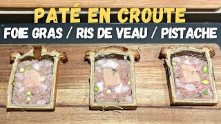 Recette Pâté en croûte aux Foie Gras et Ris de veau  Étape par étape [upl. by Nahgaem]