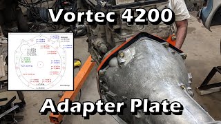 How to make Vortec 4200 Adapter Plate mount with Chevy Transmission Bellhousing Bolt Pattern [upl. by Lira]