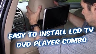 Easy way How to install universal car seat Headrest DVD TV monitor gaming system [upl. by Bodrogi]