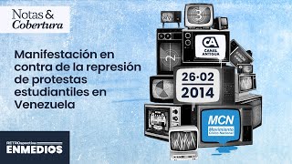 NOTAS amp COBERTURA  Nota Manifestación contra la represión de protestas estudiantiles en Venezuela [upl. by Aileon347]