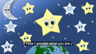 Twinkle Twinkle Little Star Song w Lyrics for Children Estrellita Donde Estas en Inglés FIESTIKIDS [upl. by Bish]