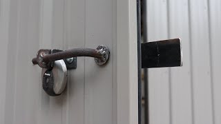 barn door locks homemade build [upl. by Lyrrad150]