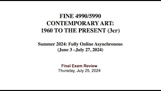 FINE 4990 Final Exam Review 17min 17sec [upl. by Jankey235]