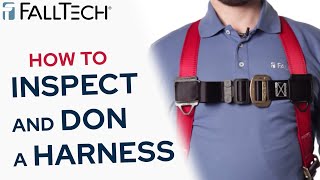 How To Inspect and Don a Full Body Harness  FallTech [upl. by Atiekal708]