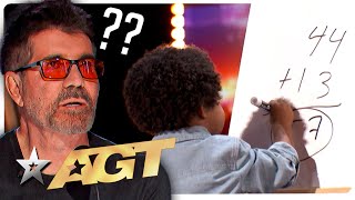 2 Year Old GENIUS Leaves Simon Cowell Feeling STUPID on Americas Got Talent 2024 [upl. by Drugi]