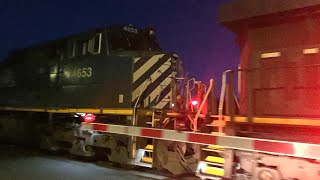 BC Rail BCOL 4653 FLIES through Virginia MN on a Frac Sand Train [upl. by Aserej241]