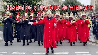 WINDSOR CASTLE GUARD Nijmegen Company Grenadier Guards  Band of the Household Cavalry  3rd Dec 22 [upl. by Lantha]