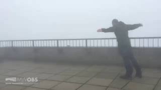 NearHurricane Force Winds in August on Mount Washington [upl. by Bobinette584]