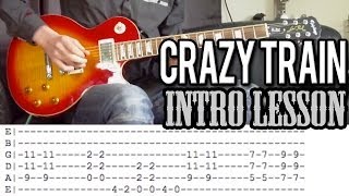 Ozzy Osbourne  Crazy Train Intro Guitar Lesson With Tabs [upl. by Henrique]