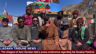 The villagers of Sani Zanskar held a press conference regarding the Zanskar Festival [upl. by Zed]