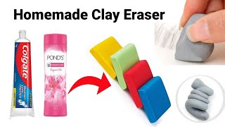 How to make Kneaded Eraser at homeDIY Eraser homemade Kneaded Eraser Moldable Eraser [upl. by Arayc]