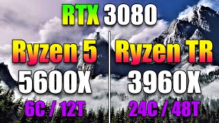 Ryzen 5 5600X vs Ryzen ThreadRipper 3960X  Is High End CPU Needed for Gaming [upl. by Lainahtan]