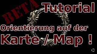 TESO Tutorial Orientierung auf der Karte  Map The Elder Scrolls Online [upl. by Natsud]