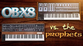 Oberheim OBX8 vs The Prophets Prophet 5 amp Rev 2 [upl. by Etteloiv]