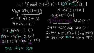 How To Find The Inverse of a Number  mod n   Inverses of Modular Arithmetic  Example [upl. by Drawde895]