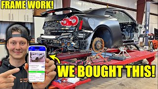 Rebuilding A Wrecked 2024 Nissan GTR In My Driveway Part 3 Framework Begins [upl. by Durware]