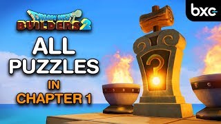 All MiniMedal Puzzles in Chapter 1  Furrowfield  Dragon Quest Builders 2 [upl. by Nolyat]