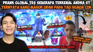 TES SEBERAPA TERKENAL ANDRA ST DI GLOBAL FREE FIRE BARU MASUK UDAH PADA HEBOH [upl. by Seline585]