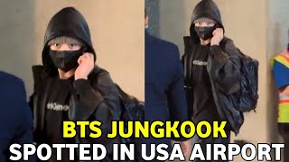 Jungkook Spotted at USA airport Jungkook Arrival To South Korea From LA at Incheon Airport 231202 [upl. by Aikyt]