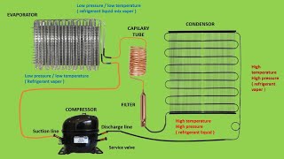 How to work refrigerator gas cycle  Refrigeration Gas Cycle  Refrigerator working  The Basics [upl. by Fuchs578]