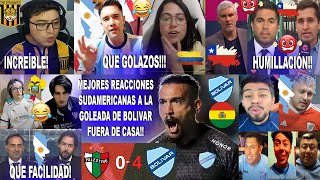 MEJORES REACCIONES SUDAMERICANAS A PALESTINO 04 BOLIVAR CON SHOW Y GOLAZOS DE DA COSTA Y SÁVIO [upl. by Alhsa]