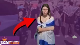 Zionist Karen FAILS To Get Free Palestine Protesters On October 7th To Acknowledge Her [upl. by Yarahs]