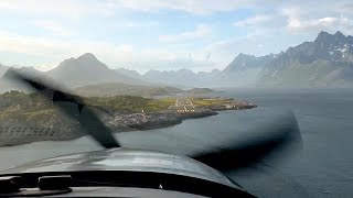 VL3 Landing behind TARRAGON Aircraft at Svolvær  Helle Airport Lofoten Islands Northern Norway [upl. by Poler]