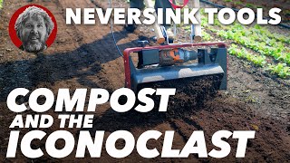 Adding compost to farm beds and spreading it evenly  Iconoclast tilther [upl. by Elbert]