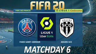 FIFA 20 PSG vs Angers  Ligue 1 Conforama 202021  PS4 Full Match [upl. by Otxilac]